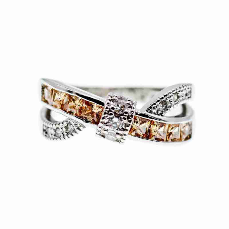 Sky Jewelry Серебряное кольцо с фианитами   Осень