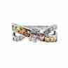 Sky Jewelry Серебряное кольцо с фианитами   Осень