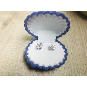 Sky Jewelry Серебряные серьги-гвоздики с камнями Гошенит