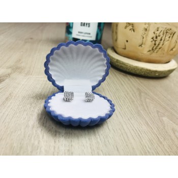 Sky Jewelry Серебряные серьги-гвоздики с камнями Гошенит