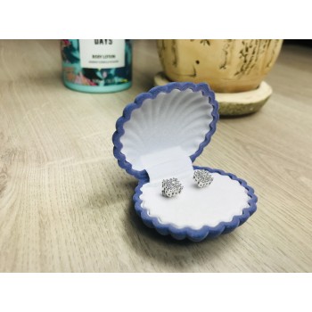 Sky Jewelry Серебряные серьги-гвоздики с камнями Гошенит