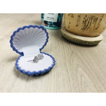 Sky Jewelry Серебряные серьги-гвоздики с камнями Гошенит