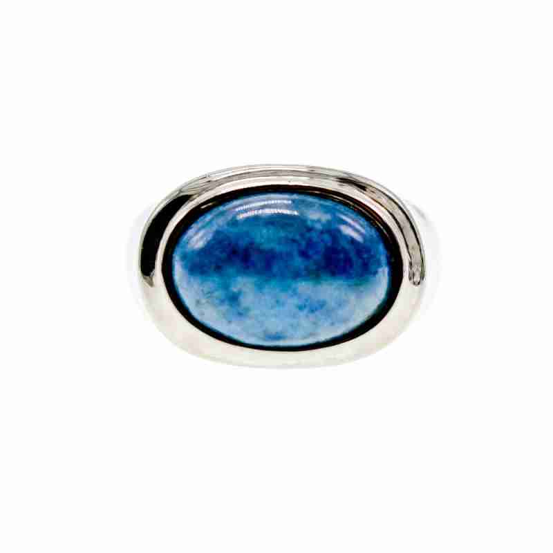 Sky Jewelry Серебряное кольцо с камнем содалит