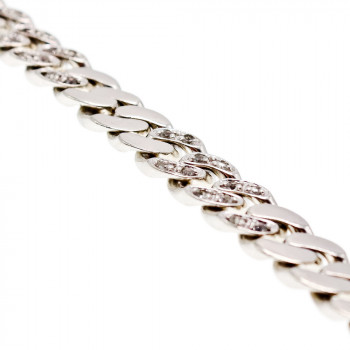 Sky Jewelry Мужской серебряный браслет с бриллиантами