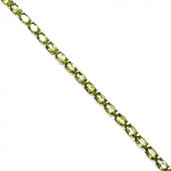 Sky Jewelry Серебряный браслет с хризолитом  Настроение