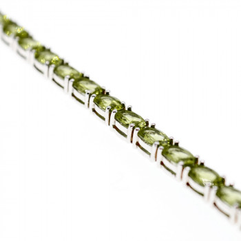 Sky Jewelry Серебряный браслет с хризолитом  Настроение