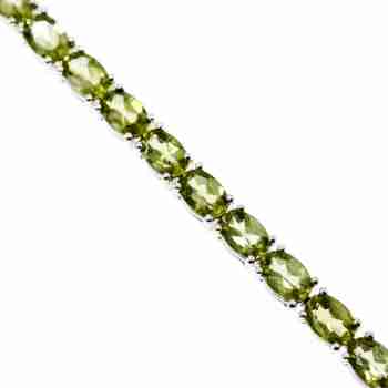 Sky Jewelry Серебряный браслет с хризолитом  Настроение