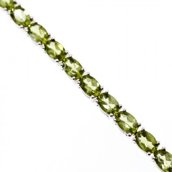 Sky Jewelry Серебряный браслет с хризолитом  Настроение