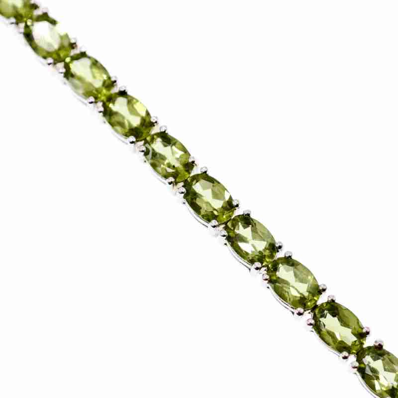 Sky Jewelry Серебряный браслет с хризолитом  Настроение
