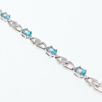 Sky Jewelry Серебряный браслет с топазами  Мечта