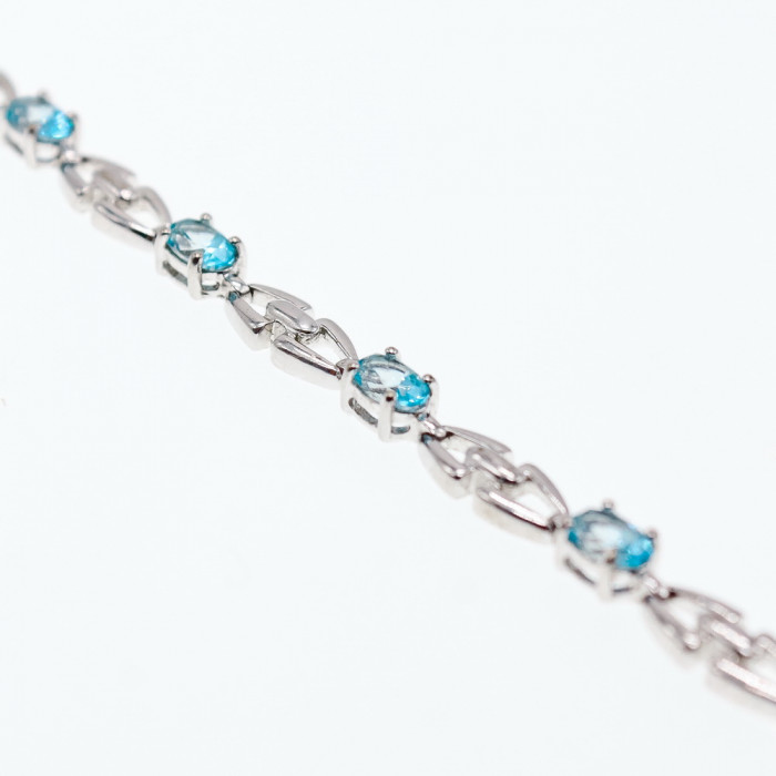 Sky Jewelry Серебряный браслет с топазами  Мечта