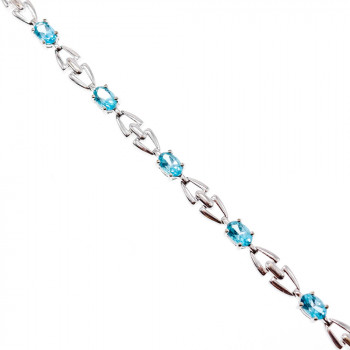 Sky Jewelry Серебряный браслет с топазами  Мечта