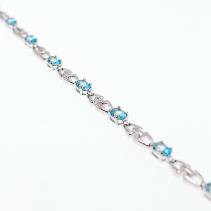 Sky Jewelry Серебряный браслет с топазами  Мечта