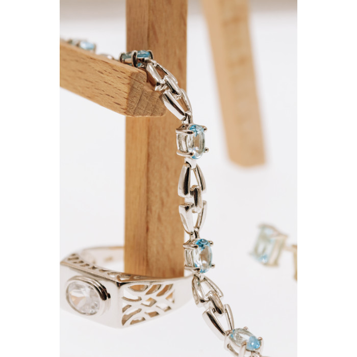 Sky Jewelry Серебряный браслет с топазами  Мечта