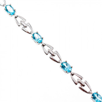 Sky Jewelry Серебряный браслет с топазами  Мечта