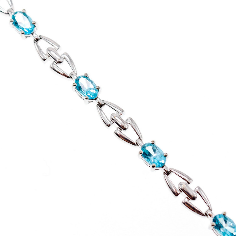 Sky Jewelry Серебряный браслет с топазами  Мечта