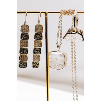 Sky Jewelry Серебряная цепочка с кулоном фианиты   Уникальность