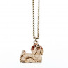 Sky Jewelry Серебряная цепочка с кулоном со шпинелью  Собака