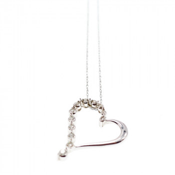 Sky Jewelry Золотая цепочка с кулоном с бриллиантами  Сердце