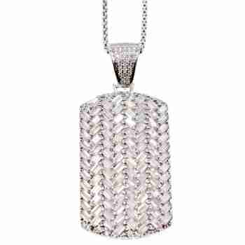 Sky Jewelry Серебряная цепочка с кулоном фианиты  Шарм
