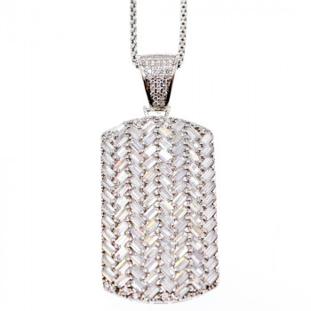 Sky Jewelry Серебряная цепочка с кулоном фианиты  Шарм