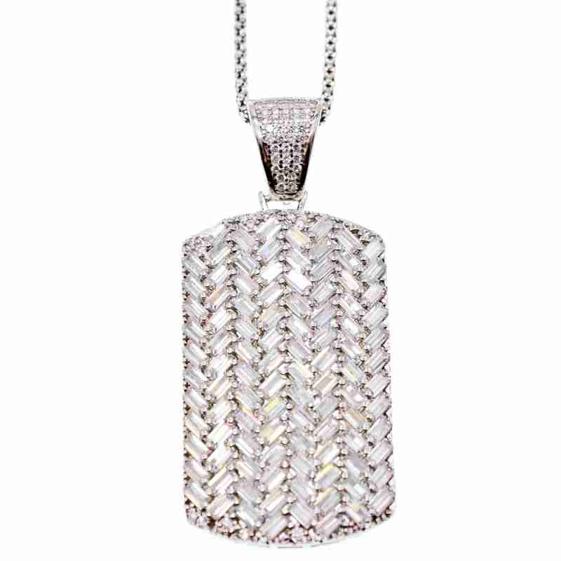 Sky Jewelry Серебряная цепочка с кулоном фианиты  Шарм