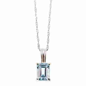 Sky Jewelry Серебряная цепочка с кулоном топаз
