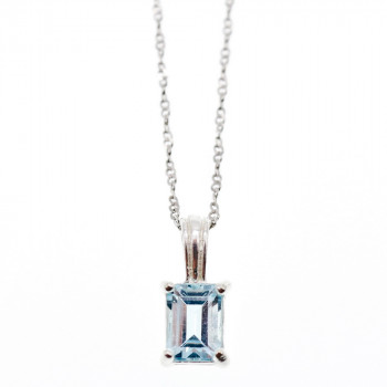 Sky Jewelry Серебряная цепочка с кулоном топаз