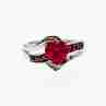 Sky Jewelry Серебряное кольцо с камнем Шпинель  Сердце