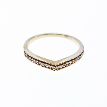 Sky Jewelry Серебряное кольцо с бриллиантами  Минимализм