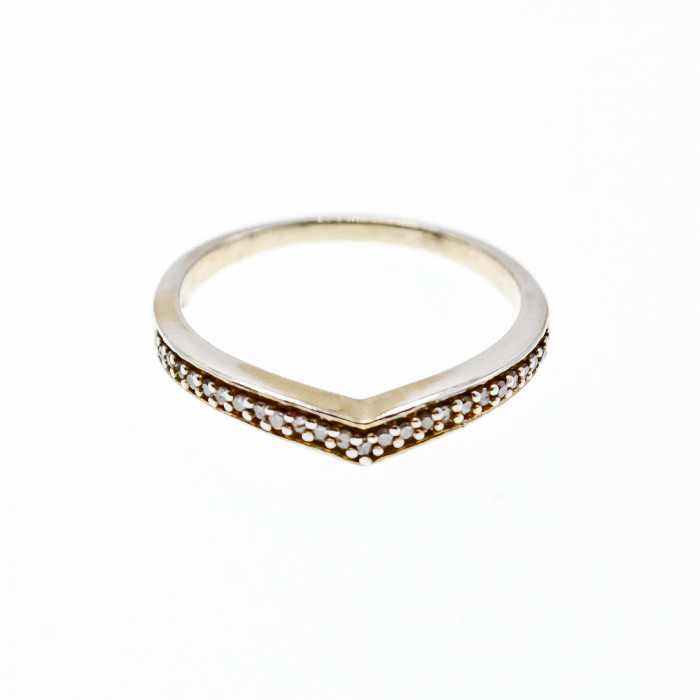 Sky Jewelry Серебряное кольцо с бриллиантами  Минимализм