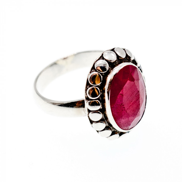 Sky Jewelry Винтажное серебряное кольцо с рубином