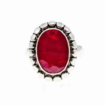 Sky Jewelry Винтажное серебряное кольцо с рубином