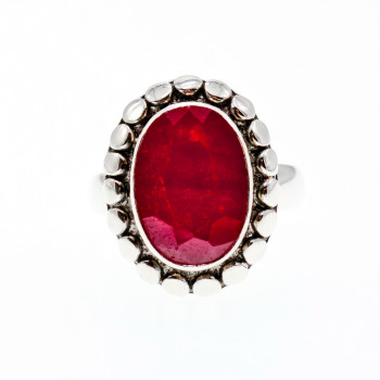 Sky Jewelry Винтажное серебряное кольцо с рубином