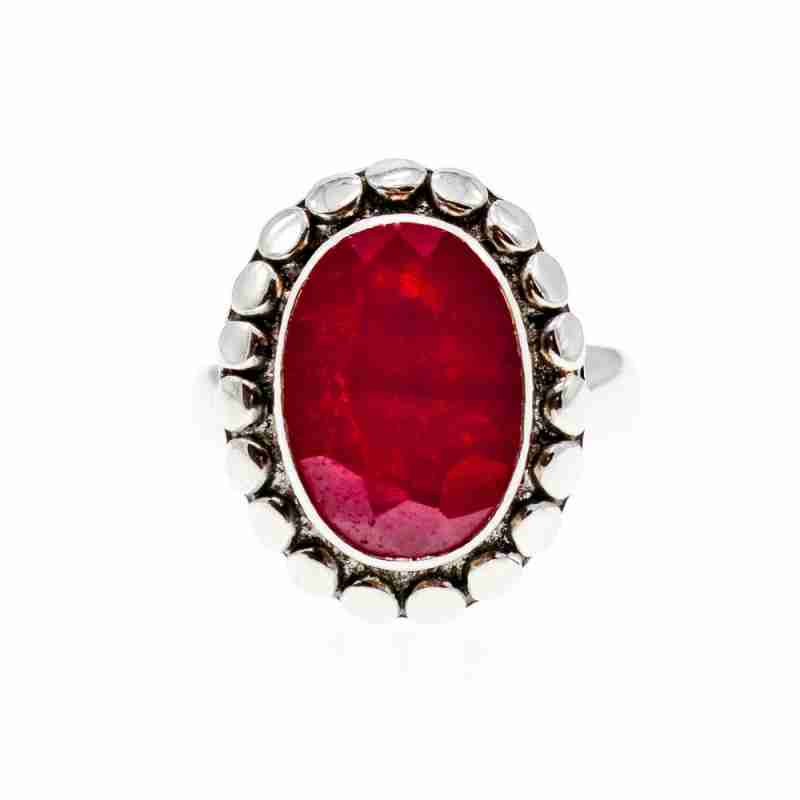 Sky Jewelry Винтажное серебряное кольцо с рубином