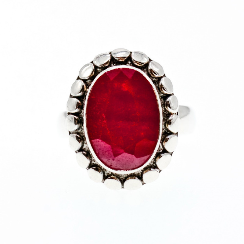 Sky Jewelry Винтажное серебряное кольцо с рубином