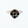 Sky Jewelry Серебряное кольцо с ониксом и марказитом