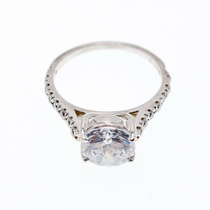 Sky Jewelry Серебряное кольцо с фианитами