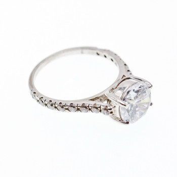 Sky Jewelry Серебряное кольцо с фианитами