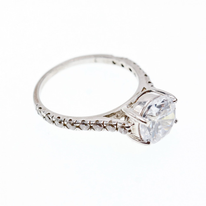 Sky Jewelry Серебряное кольцо с фианитами