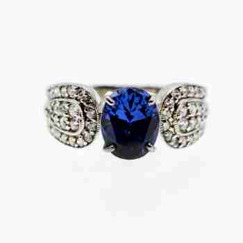 Sky Jewelry Серебряное кольцо с фианитами  Мечтай