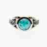 Sky Jewelry Серебряное кольцо с камнями ларимар и гошенит
