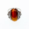 Sky Jewelry Серебряное кольцо с тигровым глазом и марказитами
