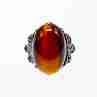 Sky Jewelry Серебряное кольцо с тигровым глазом и марказитами