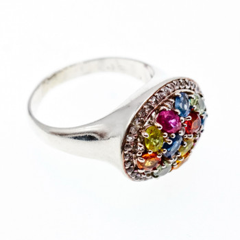 Sky Jewelry Серебряное кольцо с натуральными камнями Радость