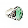 Sky Jewelry Винтажное серебряное кольцо с камнем демантоид