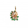 Sky Jewelry Золотой кулон с изумрудами и бриллиантами