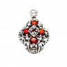 Sky Jewelry Серебряный кулон с гранатом