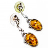 Sky Jewelry Серебряные серьги с янтарем