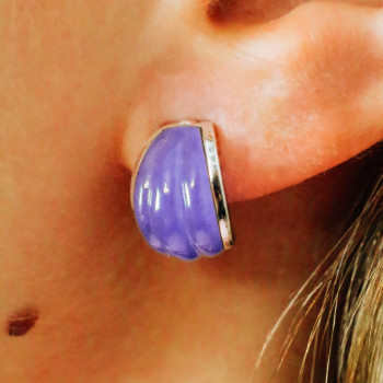 Sky Jewelry Серебряные серьги с агатом  Лето